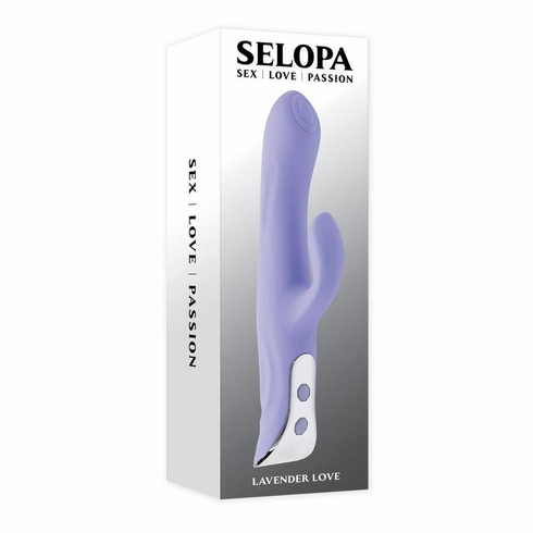 Lavender Love Rechargeable Silicone Rabbit Vibrator Purple 4.75"