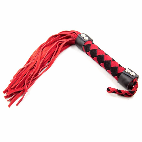 Leather Flogger 15" Red 15" Leather