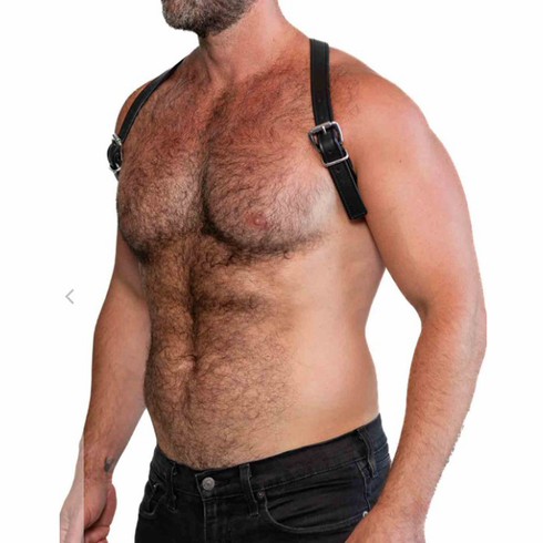 Leather Holster Harness Black/Silver