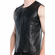 Leather Zip Front Perforated Vest