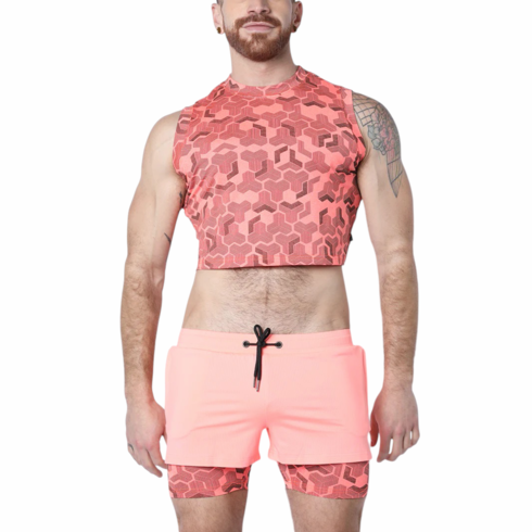 Letterman Crop Top Pink
