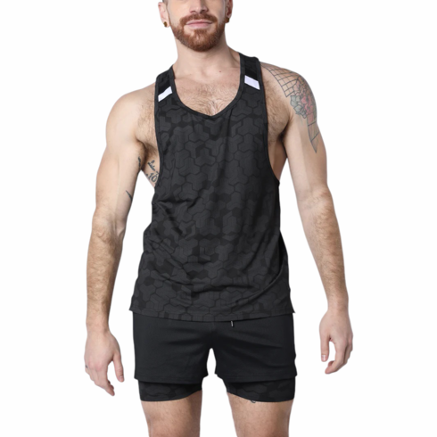 Letterman Tank Top Black