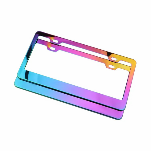 License Plates - Anodized Aluminum Rainbow 12" x 6"