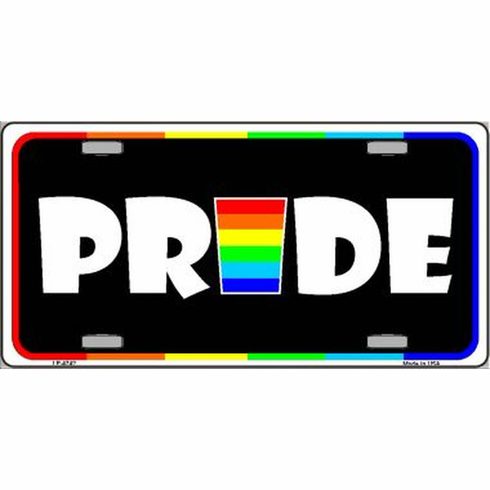 License Plates - Rainbow Pride Black 12" x 6"