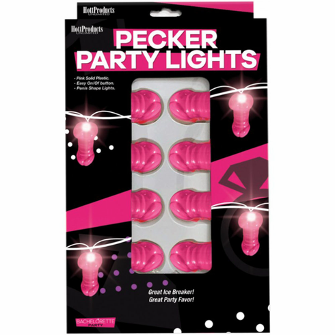 Light Up Pink Pecker String Lights Pink 10'