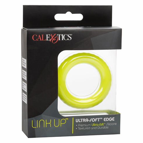 Link Up Ultra-Soft Cock Ring Yellow One Size TPE/TPR/ABS