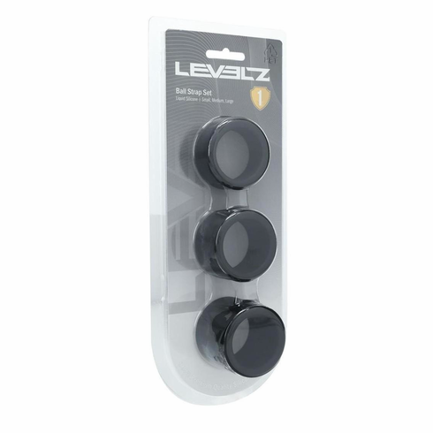 Liquid Silicone Ball Strap - 3 pc Set Black Silicone