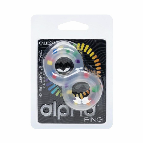 Liquid Silicone Crazy 8 Party Cock Ring Multicolor One Size Silicone