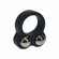 Liquid Silicone Double Weighted Cock Ring Black One Size Silicone