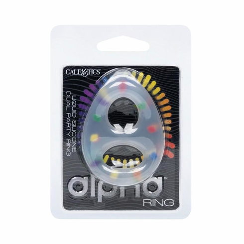 Liquid Silicone Dual Party Cock Ring Multicolor One Size Silicone