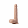 Luis Real Thrusting Rechargeable Silicone Dildo with Clit Licker Beige 6.5" Silicone App