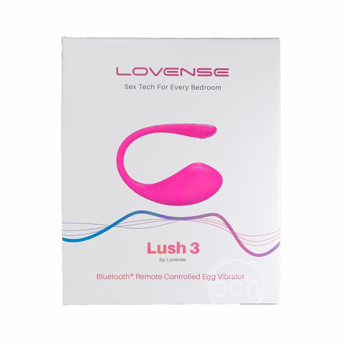 Lush 3 Silicone Egg Vibrator with Remote Pink 2.9" Silicone App