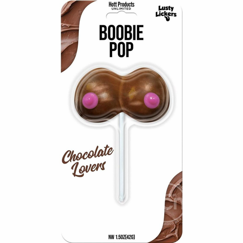 Lusty Lickers Boobie Pop 1.5 oz Chocolate