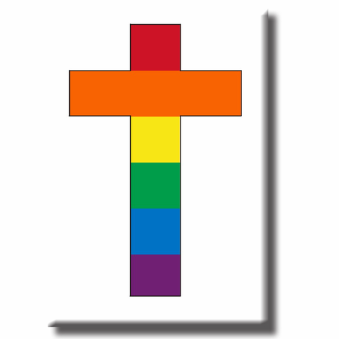 Magnets/Fridge - Cross Rainbow