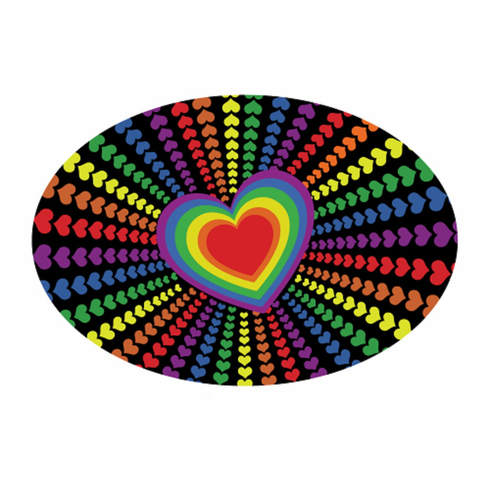 Magnets/Oval - Love Rainbow