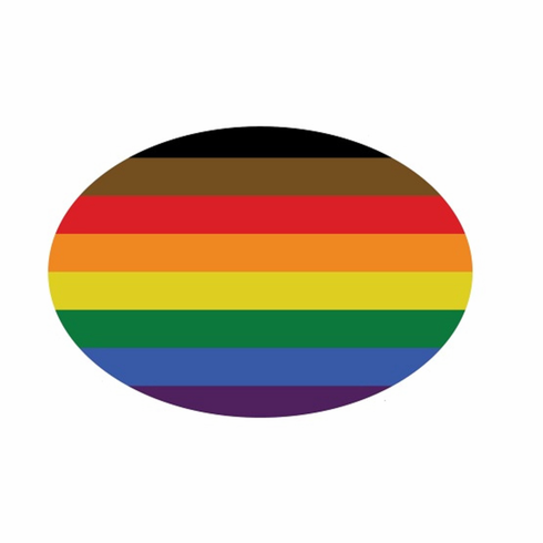 Magnets/Oval Philly Rainbow