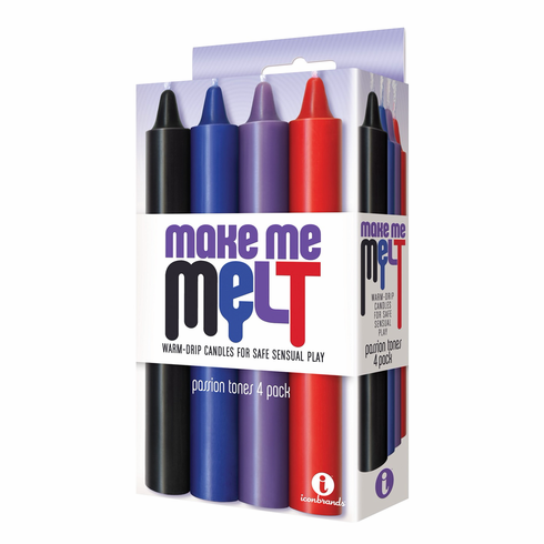 Make Me Melt Warm-Drip Candles 4/pk Multicolor 7.2" Multicolor 7.2"