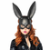 Masquerade Bunny Rabbit Mask Black One Size Masks