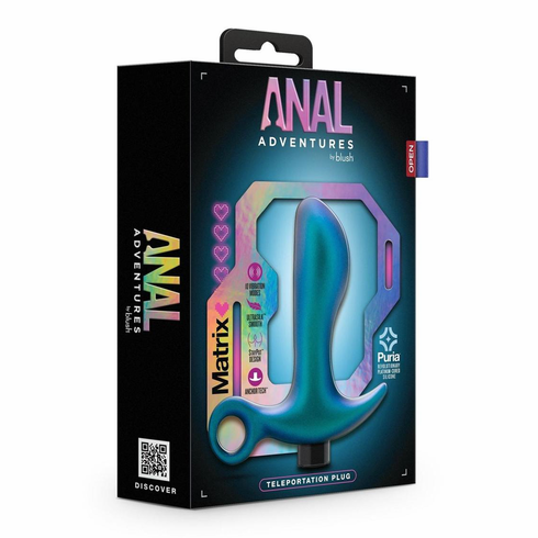 Matrix Teleportation Plug Rechargeable Silicone Anal Plug Lunar Blue 3.25" Silicone