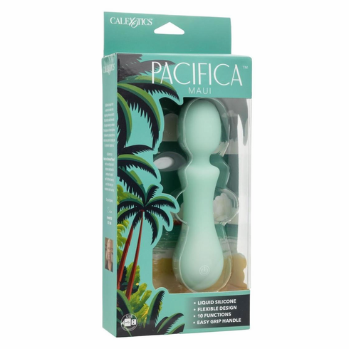 Maui Rechargeable Silicone Massager Teal 6" Silicone