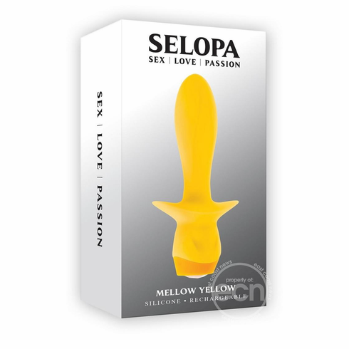 Mellow Yellow Rechargeable Silicone Vibrating Plug Yellow 3.25" Silicone