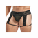 Men's Lace & Mesh Garter Panty Black