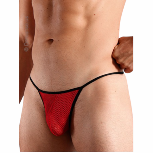 Mesh Thong G-String Red