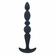 Multi Textured Silicone Flared Anal Probe Black 10" Silicone