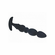 Multi Textured Silicone Flared Anal Probe Black 10" Silicone