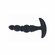 Multi Textured Silicone Flared Anal Probe Black 10" Silicone