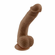 Natural Feel Flexskin Dildo Brown 9.2" TPE/TPR/ABS