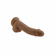 Natural Feel Flexskin Dildo Brown 9.2" TPE/TPR/ABS