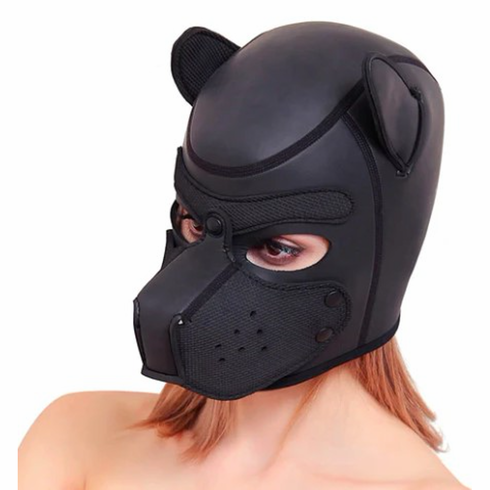 Neoprene Puppy Hood Black and Black One Size