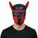 Neoprene Puppy Hood Black and Red One Size