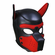 Neoprene Puppy Hood Black and Red One Size