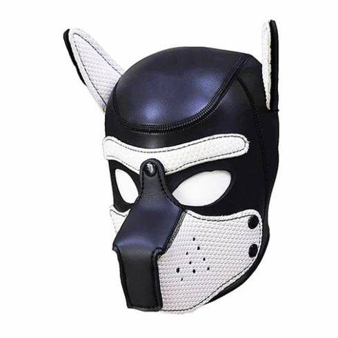 Neoprene Puppy Hood Black and White One Size