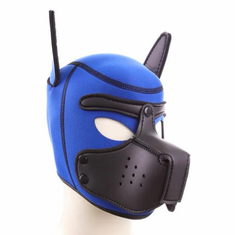 Neoprene Puppy Hood Blue and Black One Size