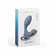 Neptune 2 Rechargeable Silicone Dual Vibrating P-Spot Massager with Remote Blue 3" Silicone Remote