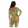 Never Say Never Crop Top and Tights Set Neon Green One Size Crop Top/Pantyhose