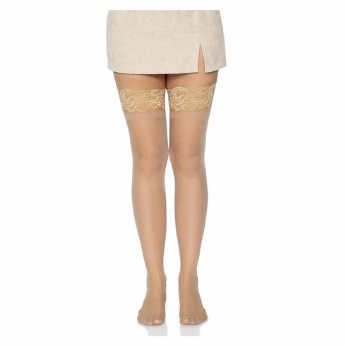 Nora Thigh High Lace Stockings Nude One Size Stockings