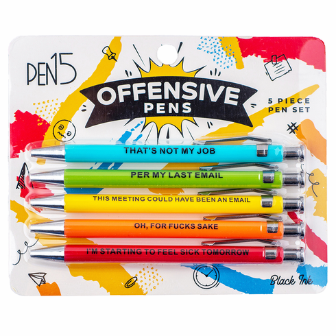 Offensive Pens - 5/pk Multicolor 5 ct