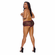 Open Lace Boy Shorts Black/Red Plus Size