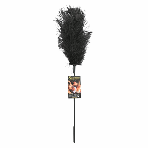 Ostrich Feather Tickler Black 11.5"