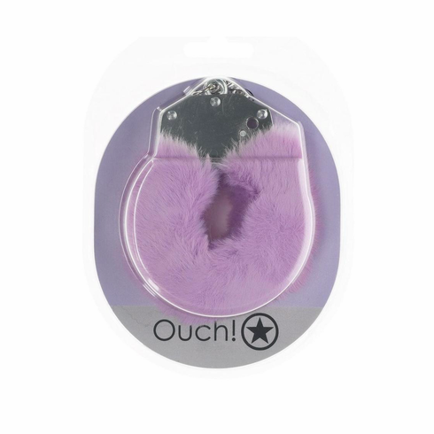 Ouch! Heavy-Duty Fluffy Handcuffs Lavendar One Size