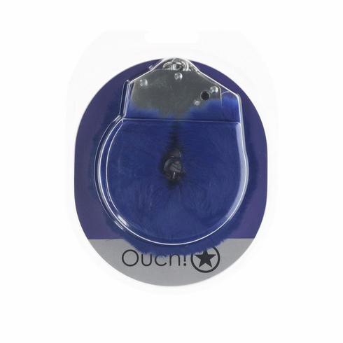 Ouch! Heavy-Duty Fluffy Handcuffs Navy One Size