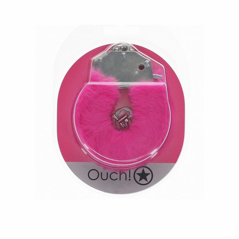 Ouch! Heavy-Duty Fluffy Handcuffs Pink One Size