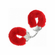 Ouch! Heavy-Duty Fluffy Handcuffs Red One Size