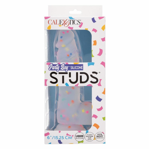Party Boy Silicone Studs Dildo Multicolor 6" Silicone