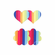 Pasties - Pride Heart & Flower / 2 Pair Rainbow