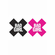 Peekaboo Pasties -  Bad Girl / 2 Pair Black/Pink